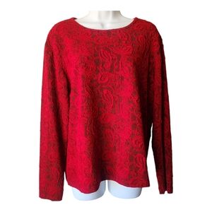 Chico's Vibrant Red Lace Tunic